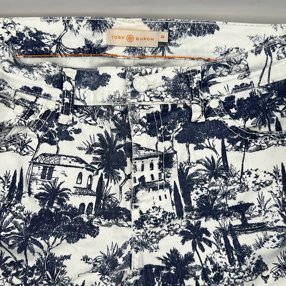 Tory Burch Frenesi Black and White Printed Pants